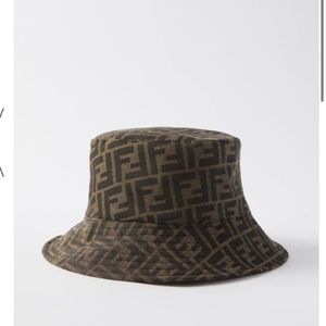FENDI FF jacquard canvas bucket hat